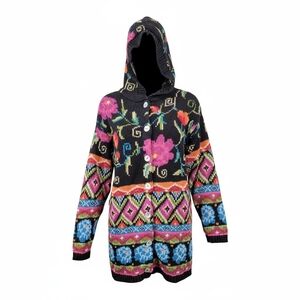 Newport News Multicolor Hooded Cardigan